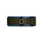 unisex tungsten wedding band – gunmetal & blue tungsten western australia wedding band