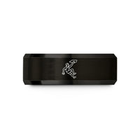 stylish tungsten rings her – black tungsten boulderer overhang reach wedding band