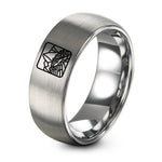 GREY Tungsten Engagement Rings for Women – gray tungsten machu picchu stamp ring