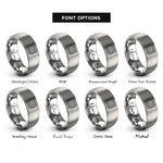 font options for inside engraving on grey grid array rings