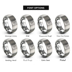 font options for inside engraving on grey griffin crest rings