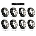 font options for inside engraving on black & silver grill rings