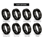 font options for inside engraving on black grill rings