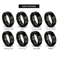 font options for inside engraving on black grill fork rings