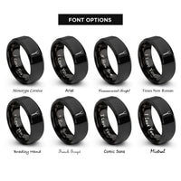 font options for inside engraving on black grill fork rings