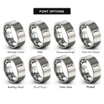 font options for inside engraving on grey grill fork rings