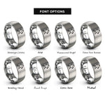 font options for inside engraving on gray grill rings