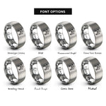 font options for inside engraving on gray grill master rings