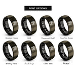 font options for inside engraving on gunmetal & black grill master rings