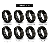 font options for inside engraving on black grill scraper rings