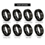 font options for inside engraving on black grill scraper rings