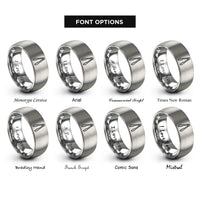 font options for inside engraving on grey grill tongs rings