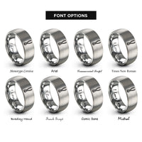 font options for inside engraving on gray grill tongs rings