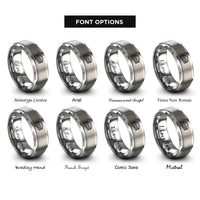font options for inside engraving on silver grilled cheese rings