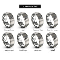 font options for inside engraving on gray grim reaper scythe rings