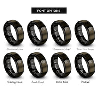 font options for inside engraving on gunmetal & black grinder disc rings