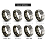 font options for inside engraving on gunmetal & grey grinding wheel rings