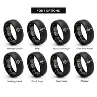 font options for inside engraving on black ground symbol rings