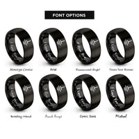 font options for inside engraving on black ground symbol rings