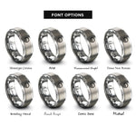 font options for inside engraving on gray ground symbol rings