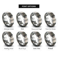 font options for inside engraving on gray ground symbol rings
