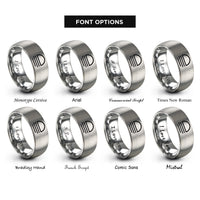 font options for inside engraving on silver ground symbol rings