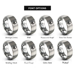 font options for inside engraving on silver ground symbol rings