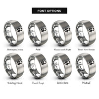 font options for inside engraving on silver ground symbol rings