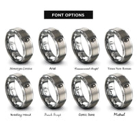 font options for inside engraving on gray ground symbol rings