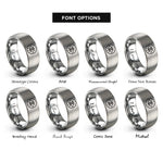 font options for inside engraving on grey guardian eye circle rings