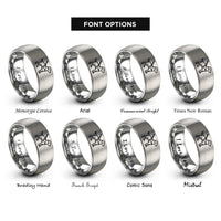 font options for inside engraving on grey guide dog harness rings