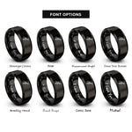 font options for inside engraving on black guitar controller rings