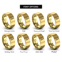 font options for inside engraving on gold guitar rings