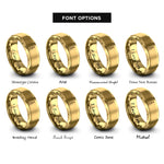 font options for inside engraving on gold guitar rings