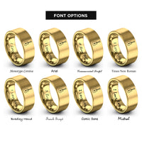 font options for inside engraving on gold guitar rings