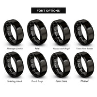font options for inside engraving on black guitar headstock rings