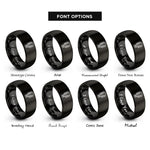 font options for inside engraving on black guitar headstock rings