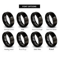 font options for inside engraving on black guitar headstock rings