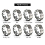 font options for inside engraving on gray guitar headstock rings
