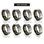 font options for inside engraving on gunmetal & silver guitar pedal stompbox rings