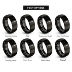 font options for inside engraving on black gungnir spear mark rings