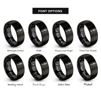 font options for inside engraving on black gungnir spear mark rings