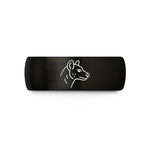 engraved tungsten ring her – black tungsten hyena wedding band