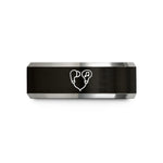 comfort fit tungsten ring – black & gray tungsten in ear monitors wedding band