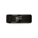tungsten rings for him – black tungsten garlic press wedding band