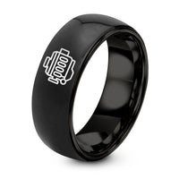 GUNMETAL BLACK Tungsten Rings for Women – black tungsten inline 6 engine ring