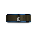 personalized presents for guys – gunmetal & blue tungsten burj al arab wedding band