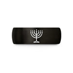 unique presents for guys – black tungsten menorah seven branch wedding band