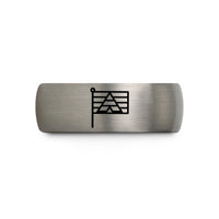 unique presents for guys – gold & silver tungsten straight ally flag wedding band