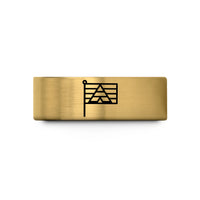 tungsten rings for men – gold tungsten straight ally flag wedding band